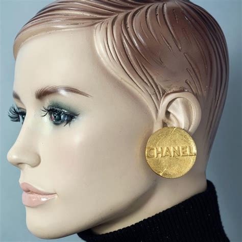 chanel spelled out earrings|genuine chanel earrings.